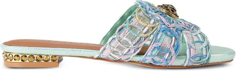 Kurt Geiger London Geweven sandalen met adelaarshoofd Blauw
