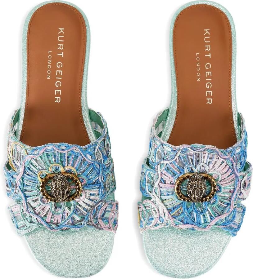 Kurt Geiger London Geweven sandalen met adelaarshoofd Blauw - Foto 2