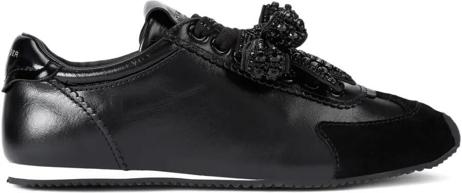 Kurt Geiger London Islington Bow leren sneakers Zwart
