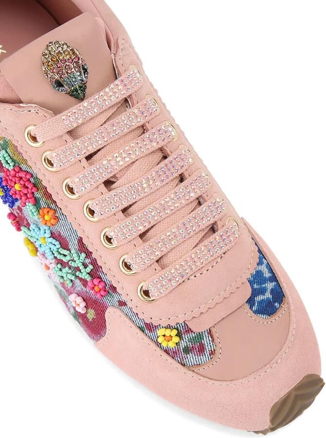Kurt Geiger London Islington sneakers met bloemenprint en kralen Roze - Foto 5