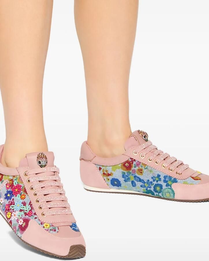 Kurt Geiger London Islington sneakers met bloemenprint en kralen Roze - Foto 4