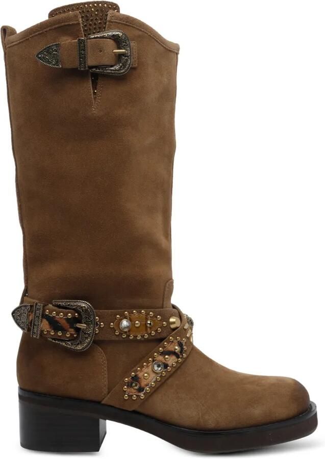 Kurt Geiger London Laarzen met gespdetail Bruin