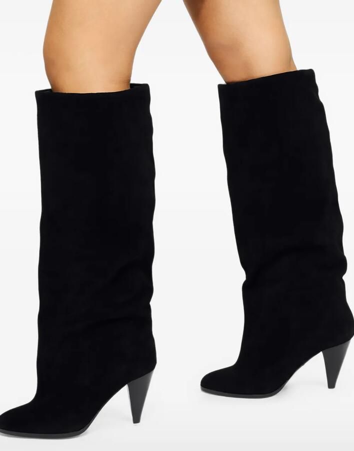 Kurt Geiger London Lambeth soepelvallende suède laarzen Zwart - Foto 2