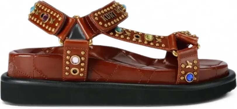 Kurt Geiger London ORSON leren sandalen Bruin