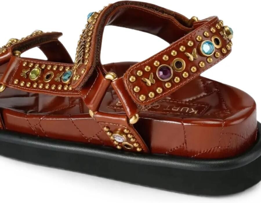 Kurt Geiger London ORSON leren sandalen Bruin - Foto 3