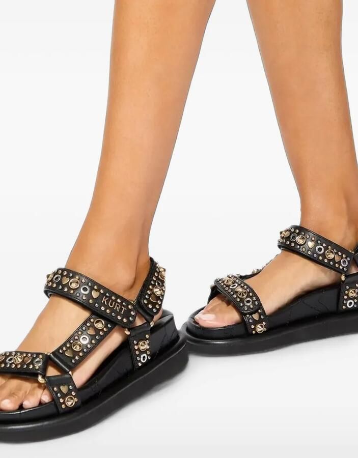Kurt Geiger London ORSON leren sandalen Zwart - Foto 4