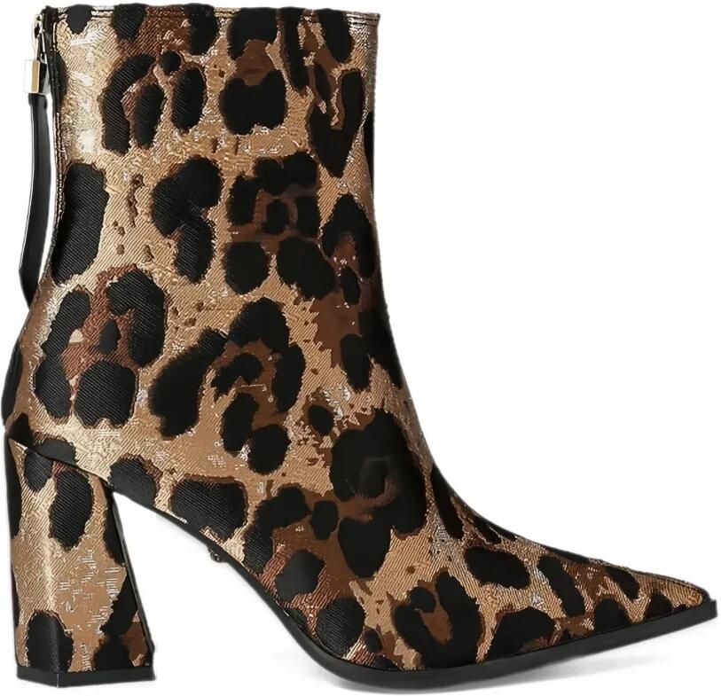 Kurt Geiger London leopard-print pointed-toe ankle boots Goud