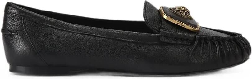 Kurt Geiger London Leren loafers met Eagle-plakkaat Zwart