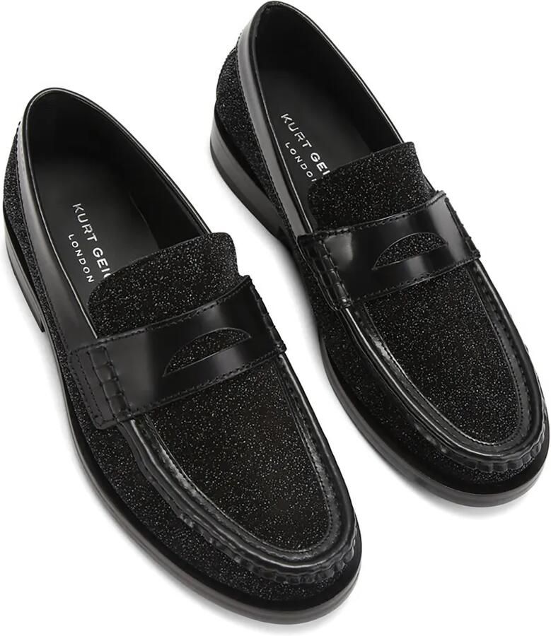 Kurt Geiger London Lombard leren loafers met glitters Zwart - Foto 2