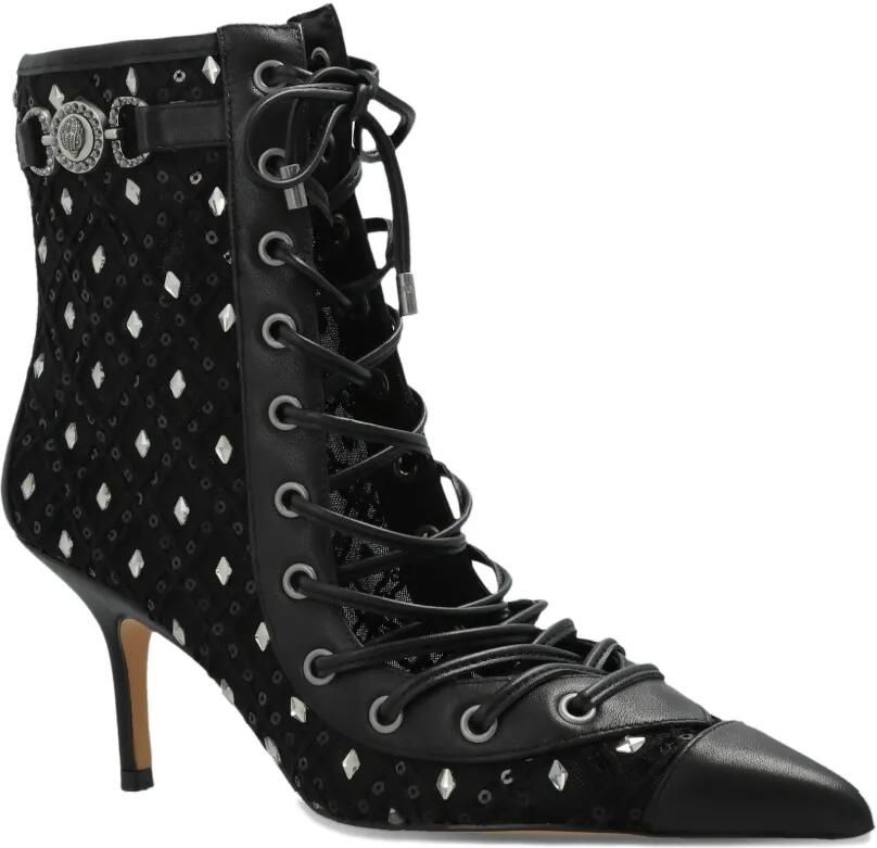 Kurt Geiger London Mansion Corset enkellaarzen met veters Zwart - Foto 4