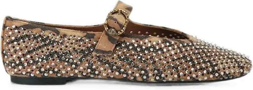 Kurt Geiger London Mayfair ballerina's verfraaid met kristallen Beige