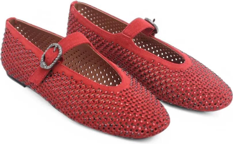 Kurt Geiger London Mayfair ballerina's verfraaid met kristallen Rood - Foto 3