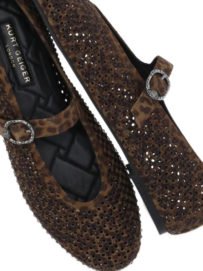 Kurt Geiger London Mayfair leopard-print ballet flats Bruin - Foto 2