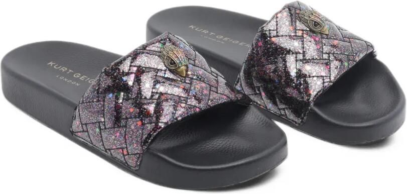 Kurt Geiger London Meena slippers met adelaar Zwart - Foto 3