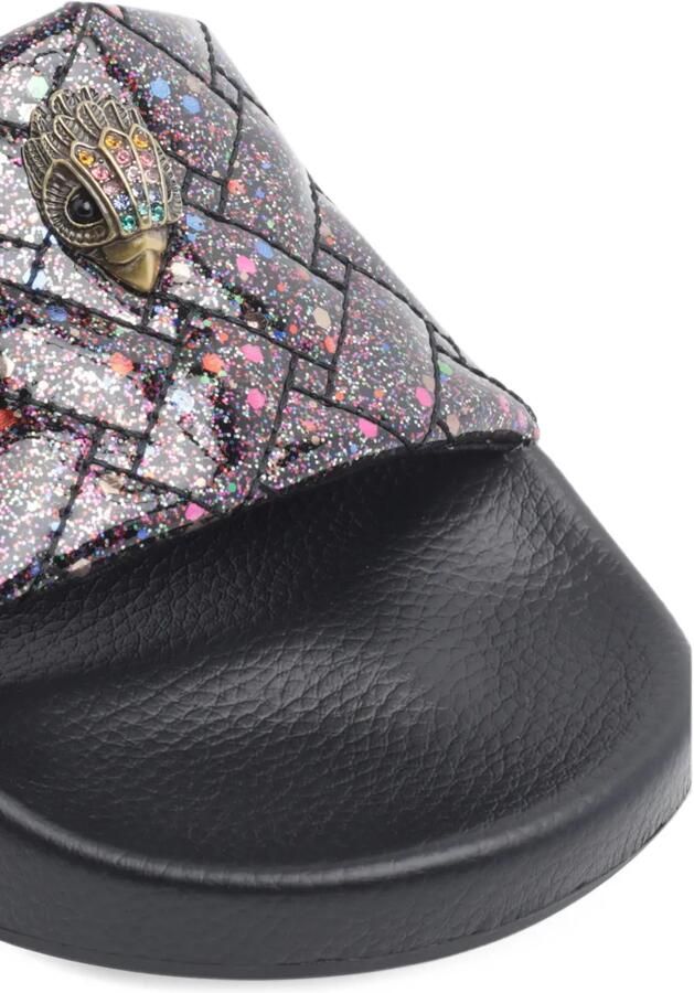 Kurt Geiger London Meena slippers met adelaar Zwart - Foto 2