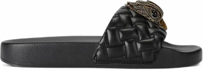 Kurt Geiger London Meena grote slippers met adelaar Zwart