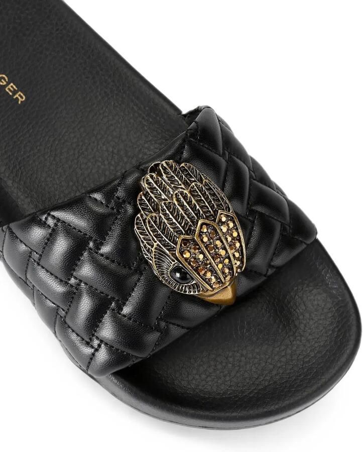 Kurt Geiger London Meena grote slippers met adelaar Zwart - Foto 4