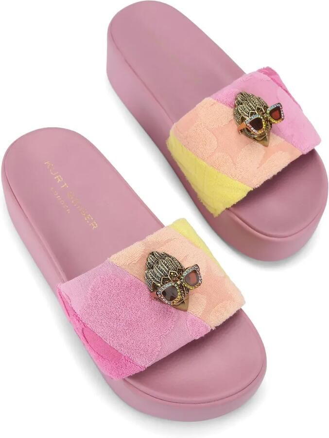 Kurt Geiger London Meena sandalen met plateauzool en adelaar-detail Roze - Foto 4
