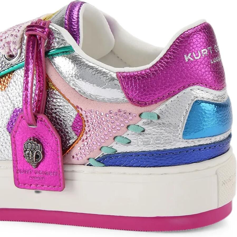 Kurt Geiger London Metallic leren sneakers verfraaid met kristallen Zilver - Foto 2