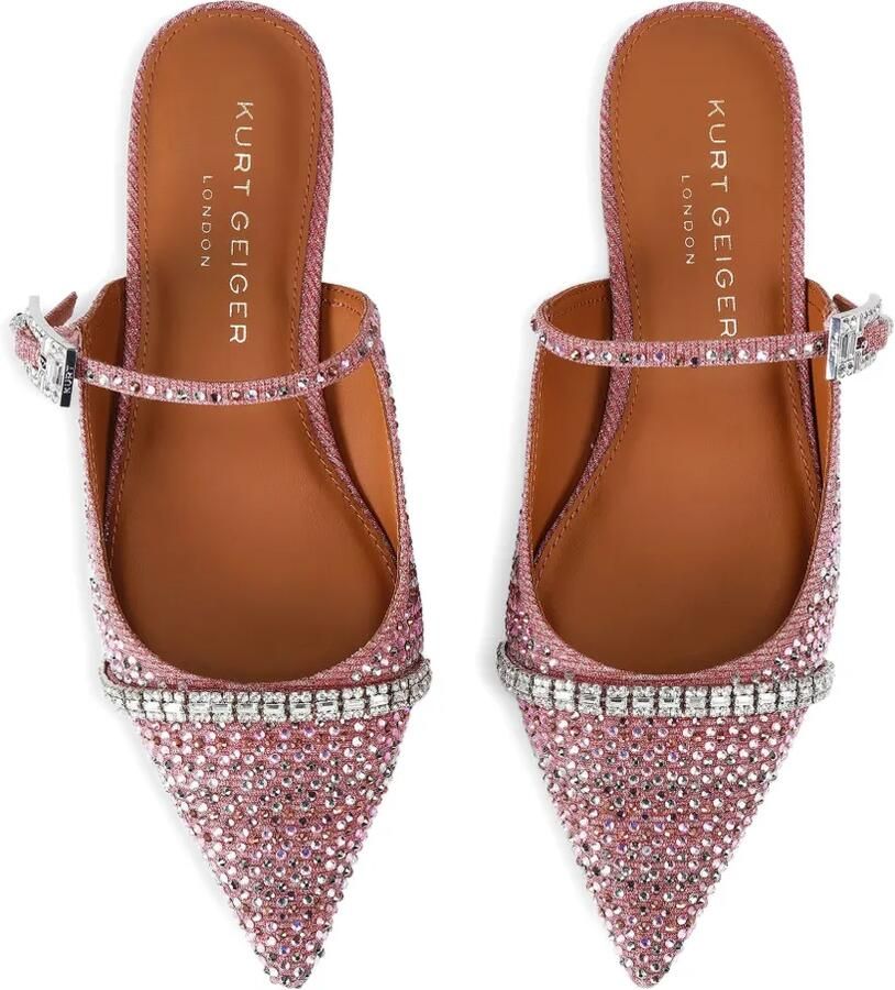 Kurt Geiger London Muiltjes met kristallen gesp Roze - Foto 2