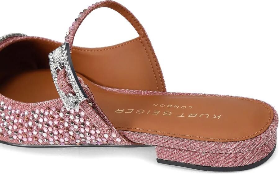 Kurt Geiger London Muiltjes met kristallen gesp Roze - Foto 5
