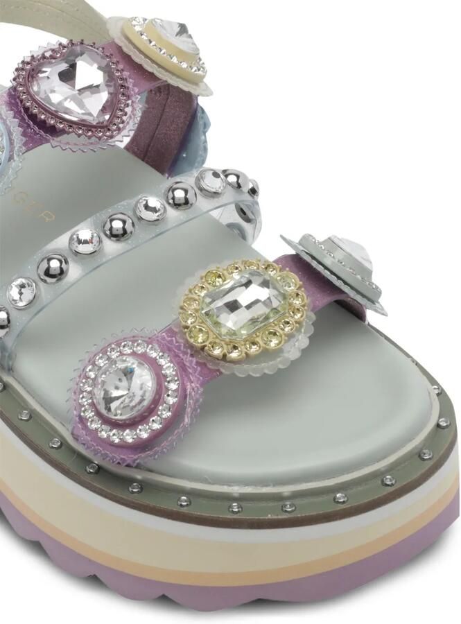 Kurt Geiger London Octavia slingback sandalen met plateauzool Paars - Foto 4
