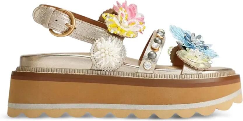 Kurt Geiger London Octavia slingback sandalen plateauzool Goud
