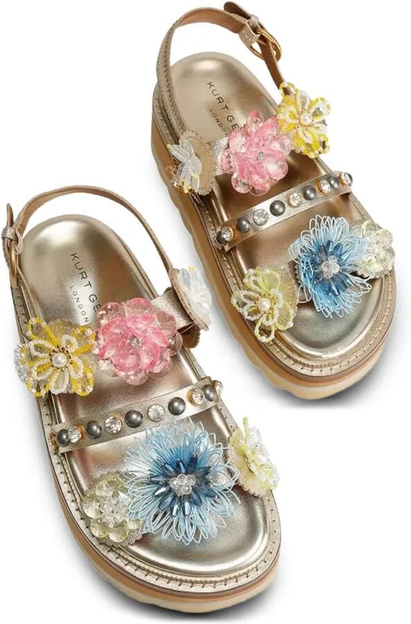 Kurt Geiger London Octavia slingback sandalen plateauzool Goud - Foto 3