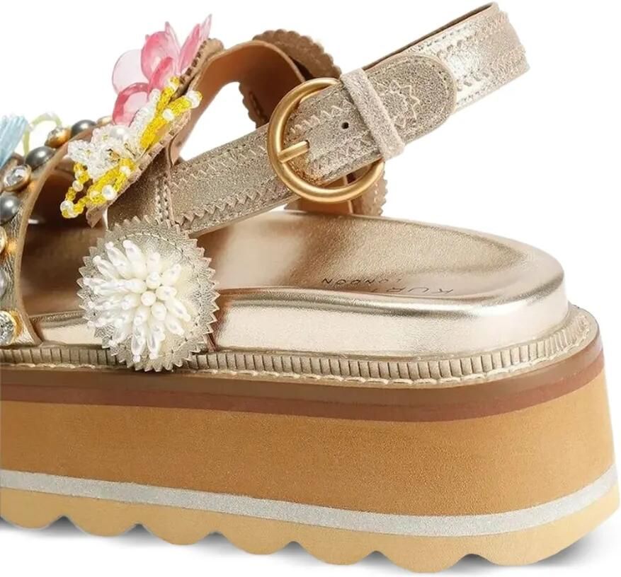 Kurt Geiger London Octavia slingback sandalen plateauzool Goud - Foto 2