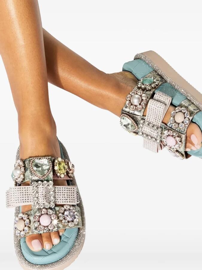 Kurt Geiger London Ornate Orson verfraaide sandalen Blauw - Foto 3