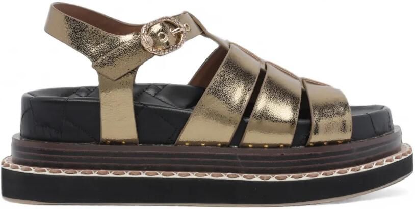 Kurt Geiger London Orson Fisherman sandalen Goud
