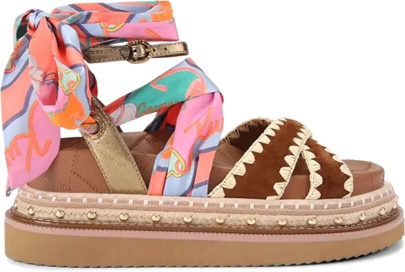 Kurt Geiger London Orson sandalen met gekruiste bandjes Bruin