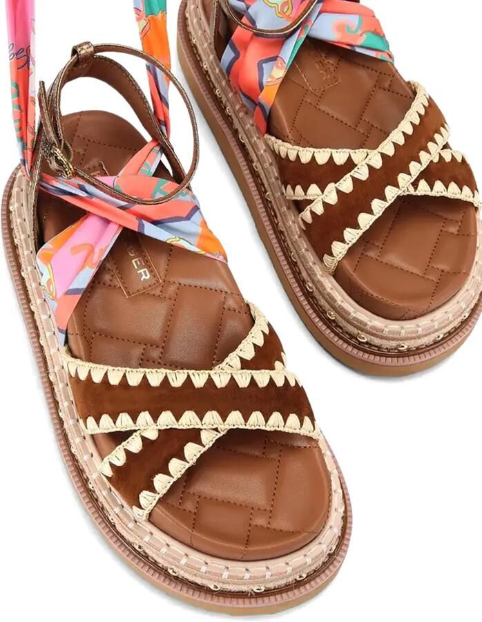 Kurt Geiger London Orson sandalen met gekruiste bandjes Bruin - Foto 4