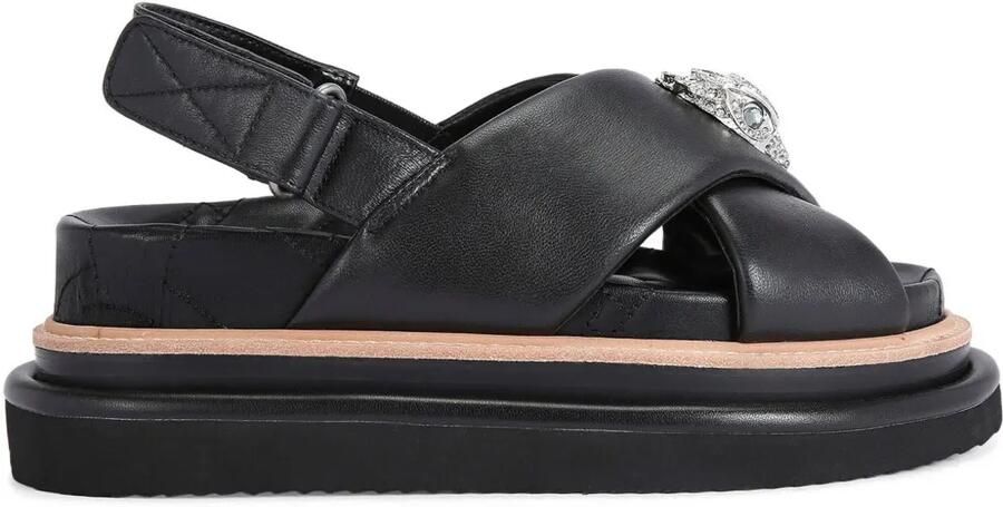 Kurt Geiger London Orson sandalen met gekruiste bandjes Zwart