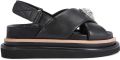 Kurt Geiger London Orson sandalen met gekruiste bandjes Zwart - Zwart
