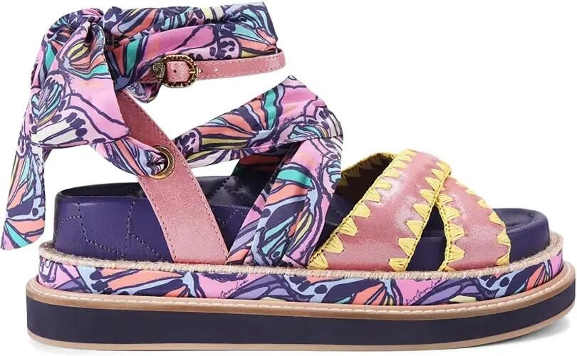 Kurt Geiger London Orson wikkelsandalen met vlinderprint Roze