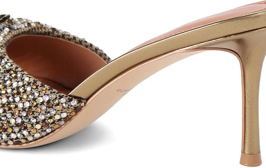 Kurt Geiger London Oxford muiltjes met pied-de-poule print en kristallen Goud - Foto 4