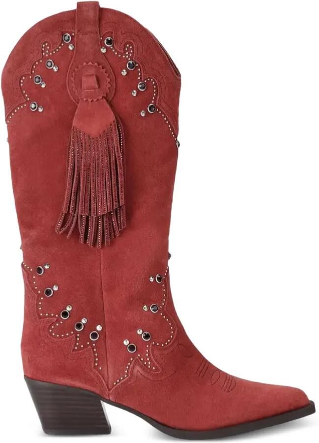 Kurt Geiger London Oxford Western laarzen met kwastje Rood