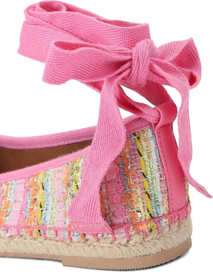 Kurt Geiger London Pimlico tweed espadrilles met adelaarplakkaat Roze - Foto 3