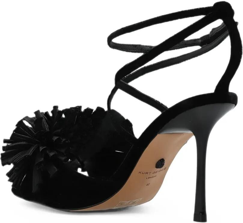 Kurt Geiger London Pom velvet sandals Zwart - Foto 3