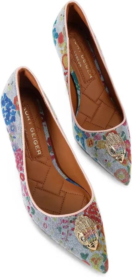 Kurt Geiger London Pumps verfraaid met kristallen en bloemenprint Blauw