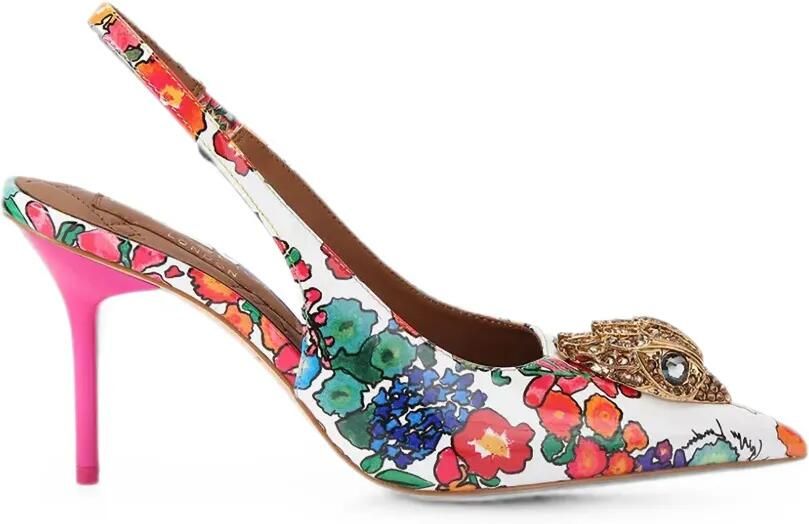 Kurt Geiger London Pumps verfraaid met kristallen en bloemenprint Wit