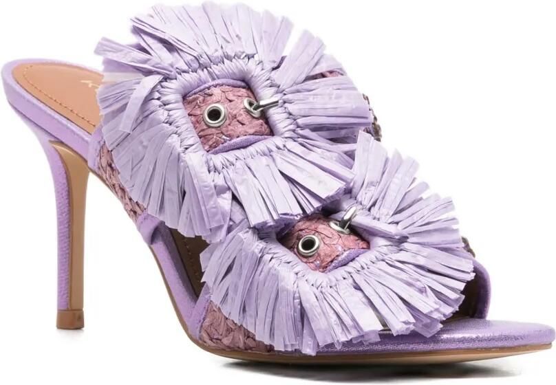 Kurt Geiger London Raffia hakken met gesp Paars - Foto 2