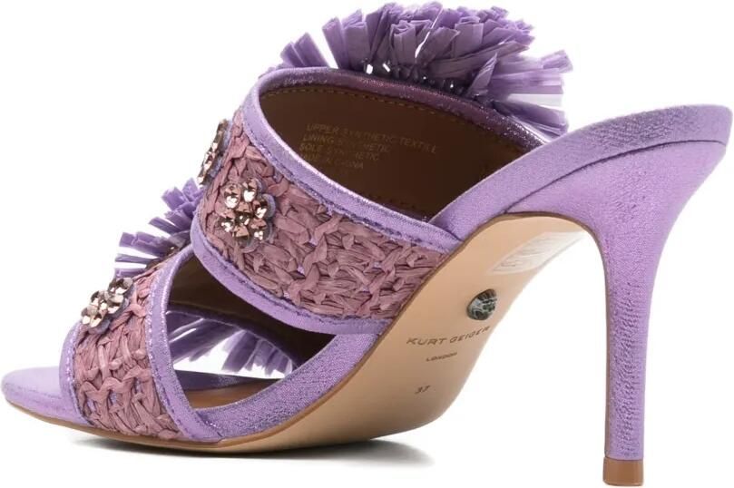 Kurt Geiger London Raffia hakken met gesp Paars - Foto 3