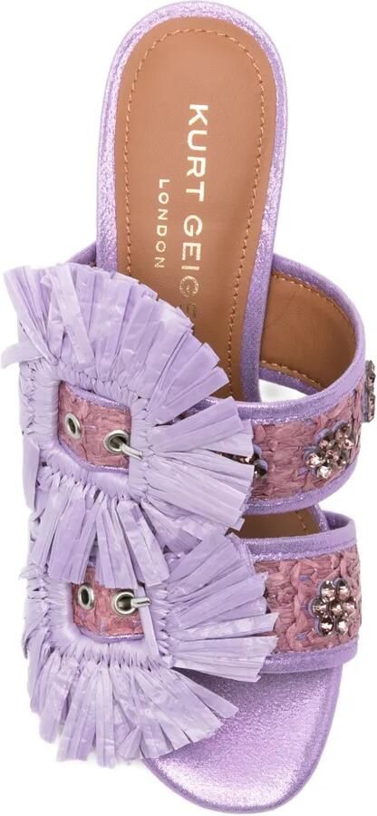 Kurt Geiger London Raffia hakken met gesp Paars - Foto 4