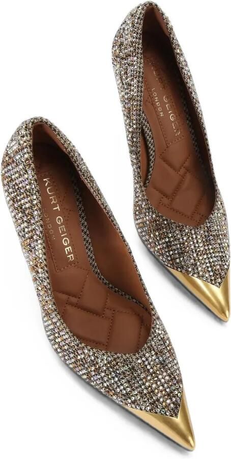 Kurt Geiger London Regent pumps verfraaid met kristallen Goud - Foto 4