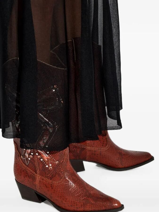Kurt Geiger London Rodeo Bow laarzen met slangen-effect Bruin - Foto 2