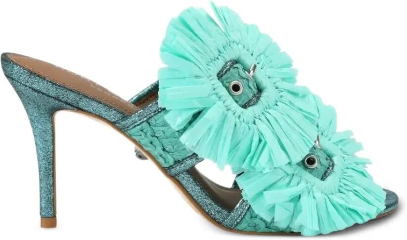 Kurt Geiger London Sandalen met gespsluiting en hak Blauw