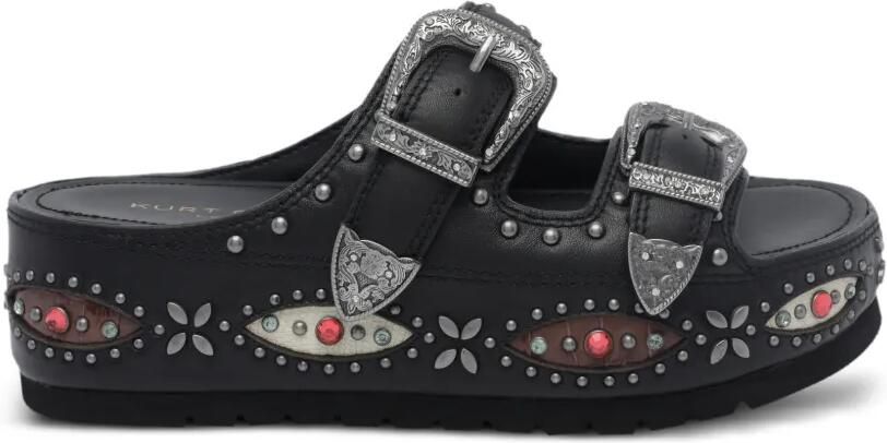 Kurt Geiger London Sandalen met gespsluiting en studs Zwart