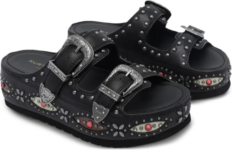 Kurt Geiger London Sandalen met gespsluiting en studs Zwart - Foto 4